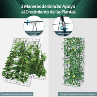 Enrejado De 2 Piezas Para Pepinos Soporte Para Plantas Trepadoras Verdura Fruta Enrejado Para Jardín Invernadero Balcón