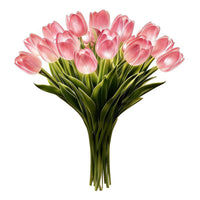 15Pcs Flower Shaped Ambient Lamp LED Adjustable Tulip Night Light Warm Light Luminous Bouquet Ornament for Bedroom Bedside Decor