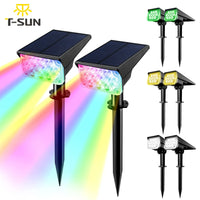 T-SUN 1Pc/2Pc/4Pcs Adjustable Solar Spotlight Solar Garden Light IP65 Super Bright Landscape Wall Light Outdoor Light Solar Lamp