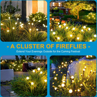 Solar LED Light Outdoor Garden Decoration Landscape Lights Firework Firefly Lawn Lamps Country House Terrace Balcony Decor Lamp