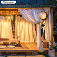 Wind Chimes Solar Lights Outdoor Waterproof Hanging Aeolian Bells Solar Lamp with Moon Star Sun Shape for Party Garden Festival