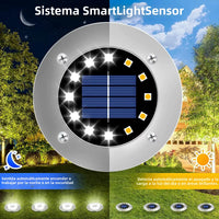 Luces Solares De Suelo Para Jardín, 12 LED E Impermeables