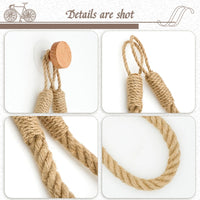 Hot Sell Hemp Rope Tissue Holder Non Punching Toilet Paper Holder Wall Mounted Roll Paper Storage Rack Bathroom Accessories