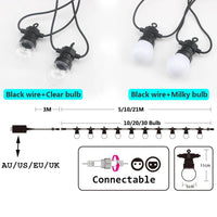 8M/24M Led String Lights Festoon Christmas Fairy Globe G50 Outdoor Waterproof for Wedding Garden Party Patio Street Decoration