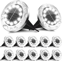 Luces Solares De Suelo Para Jardín, 12 LED E Impermeables