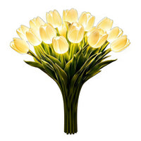 15Pcs Flower Shaped Ambient Lamp LED Adjustable Tulip Night Light Warm Light Luminous Bouquet Ornament for Bedroom Bedside Decor