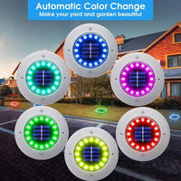 Luces Solares De Suelo Para Jardín, 12 LED E Impermeables