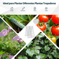 Enrejado De 2 Piezas Para Pepinos Soporte Para Plantas Trepadoras Verdura Fruta Enrejado Para Jardín Invernadero Balcón