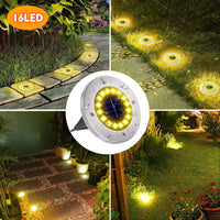 Luces Solares De Suelo Para Jardín, 12 LED E Impermeables