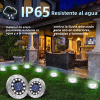 Luces Solares De Suelo Para Jardín, 12 LED E Impermeables
